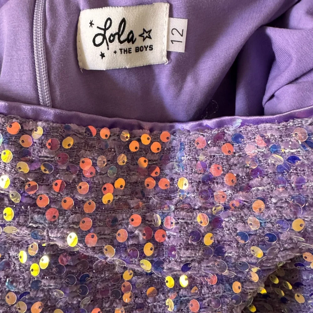 Lola + The Boys Lavender Sequin Tweed Set - Picture 2 of 5
